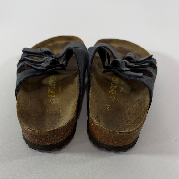 Birkenstock Navy Women’s Triple Strap Size 35/ Women’s 4 Sandals - Picture 3 of 8